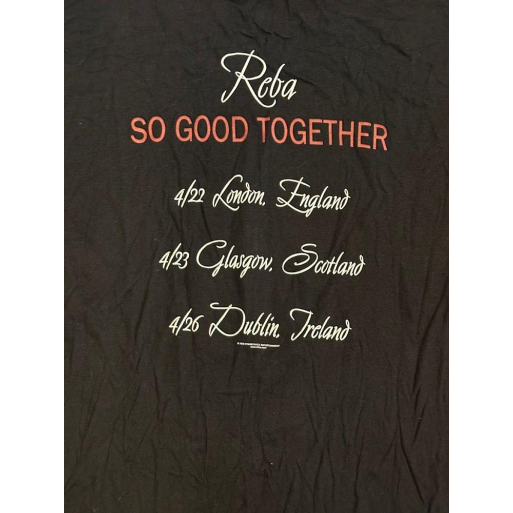 Vintage 00 Reba So Good Together Concert Tour Europe Black Size L - Picture 10 of 10